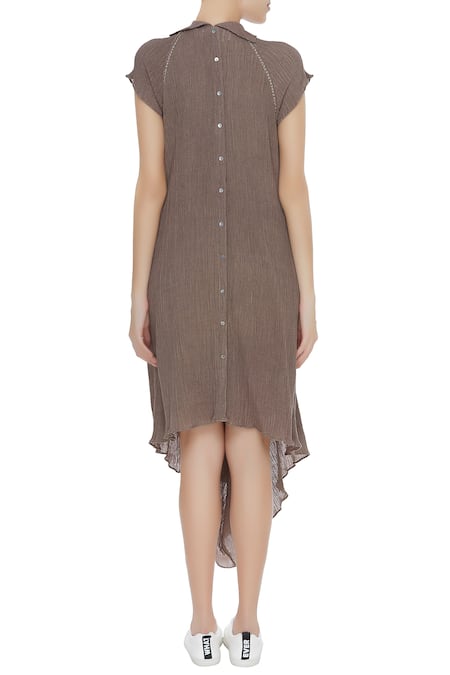 Urvashi Kaur Crinkle Cotton Asymmetric Tunic 