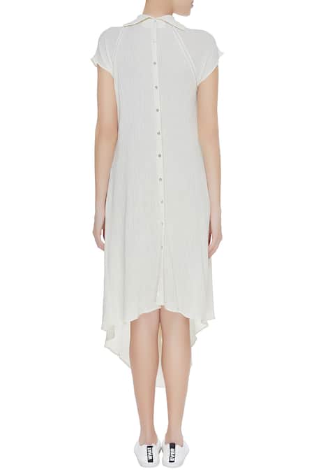 Urvashi Kaur Crinkle Cotton Asymmetric Tunic 