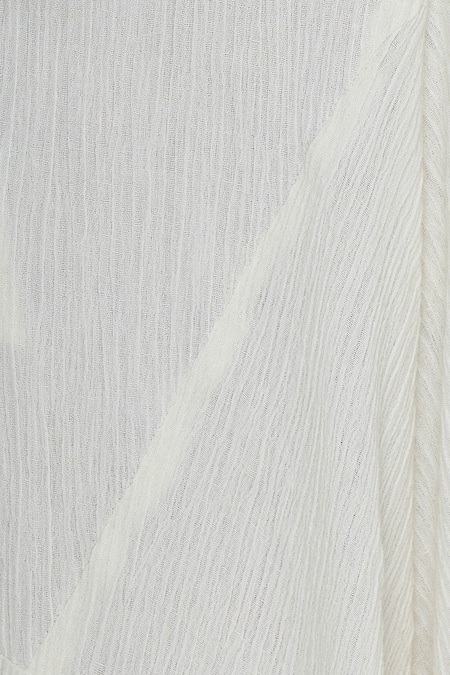 Buy_Urvashi Kaur_Off White Crinkle, Cotton Draped Cropped Pant _Online_at_Aza_Fashions