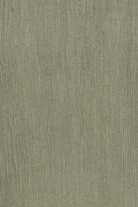 Urvashi Kaur_Green Cotton High Neck Crinkle Tunic With Slits _at_Aza_Fashions