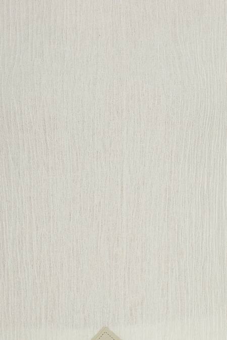 Urvashi Kaur_Beige Crinkle, Cotton High Neck Tunic _at_Aza_Fashions