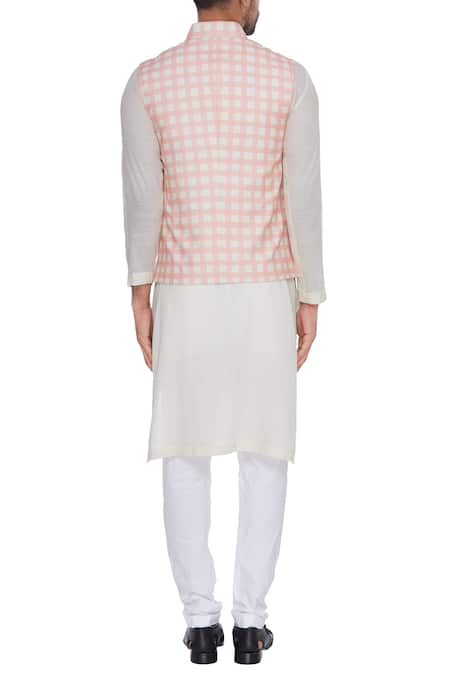 Nautanky Handwoven Cotton Nehru Jacket 