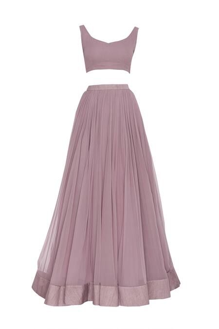 Shop_Abhishek Vermaa_Pink Embroidered Cape Lehenga Set_Online_at_Aza_Fashions