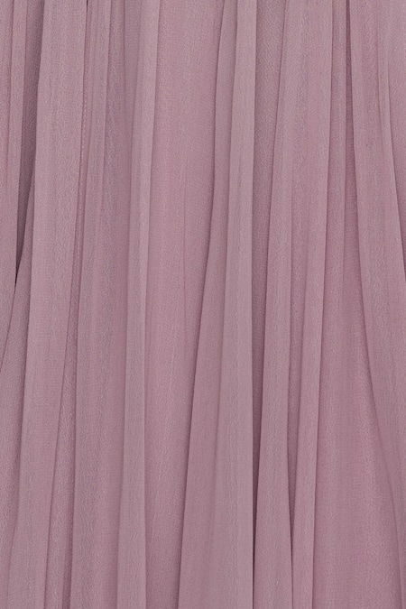 Abhishek Vermaa_Pink Embroidered Cape Lehenga Set_at_Aza_Fashions