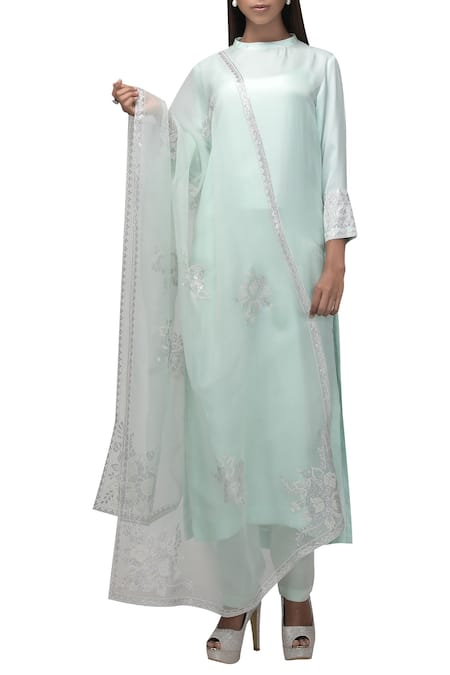 Chhaya Mehrotra Silk Satin Kurta Set 