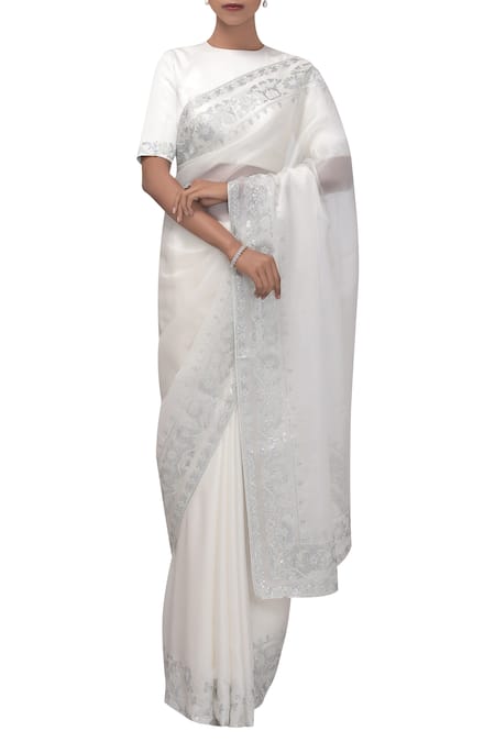 Chhaya Mehrotra Silk Organza Saree with Blouse 