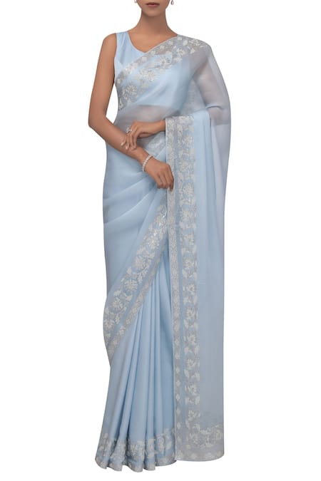 Chhaya Mehrotra Silk Organza Saree with Blouse 