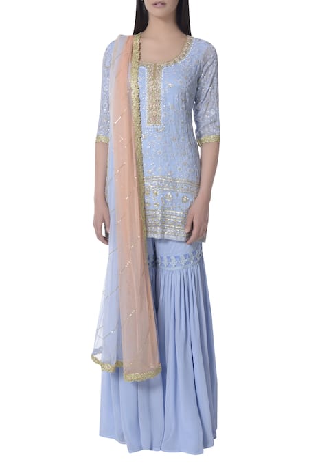 Bhumika Grover Lucknowi Kurta Sharara Set 