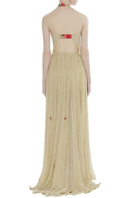 Arpan Vohra Asymmetric Kurta with Dupatta 