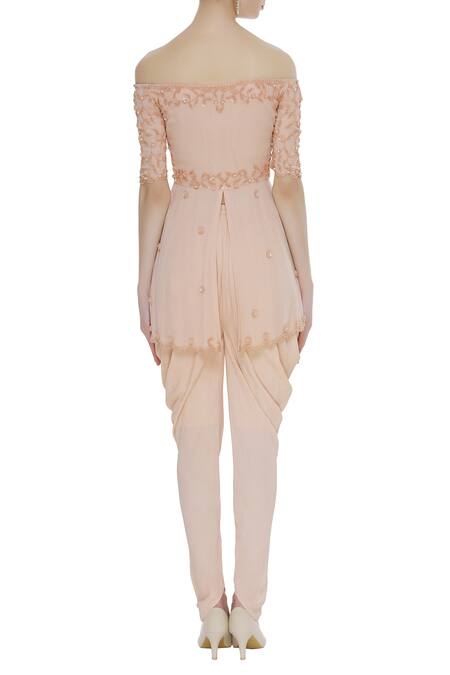 Arpan Vohra Embroidered Kurta & Dhoti Pant Set 