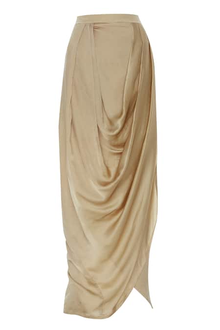 Archana Rao Fusion style satin dhoti skirt 