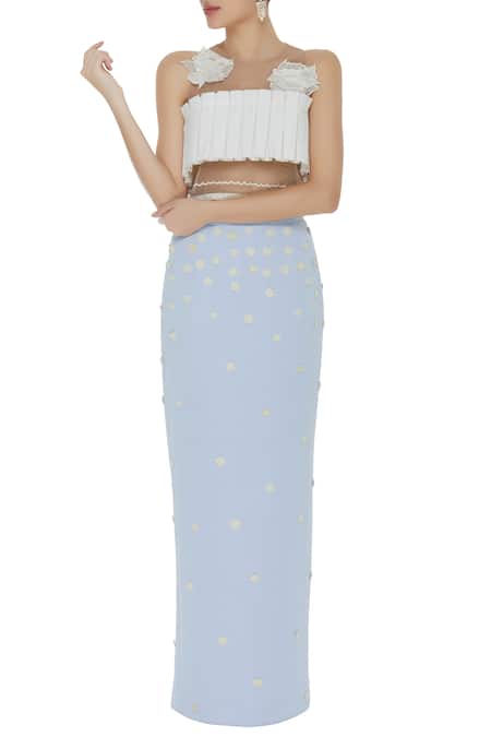 Archana Rao Floral applique maxi skirt 