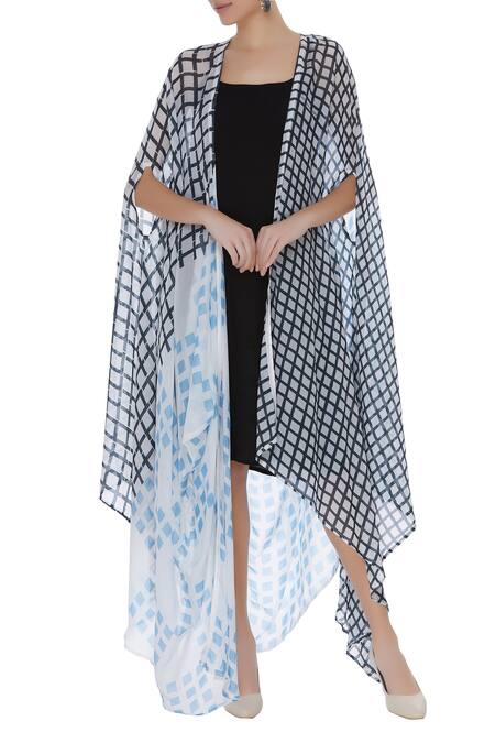 Vedika M White Printed Jacket With Slip Dress