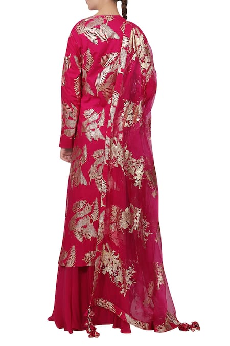Nikasha Foil Print Kurta Palazzo Set 