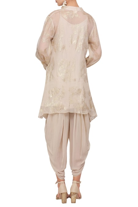 Nikasha Foil Print Tunic & Dhoti Pant Set 