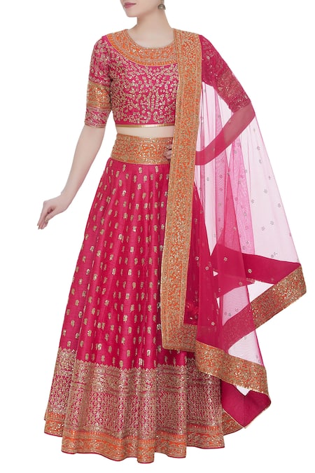 Vandana Sethi Embroidered Bridal Lehenga Set 