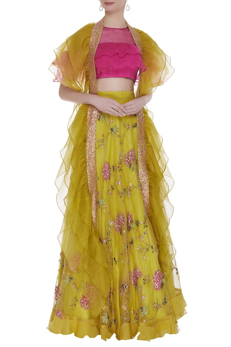 Pranay Baidya Ruffle lehenga set 