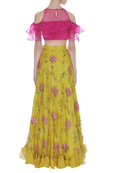 Pranay Baidya Ruffle lehenga set 