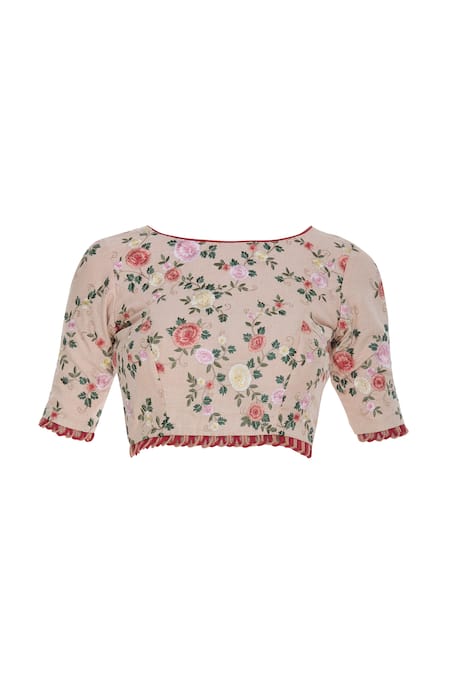 Pranay Baidya Floral Embroidered Blouse 