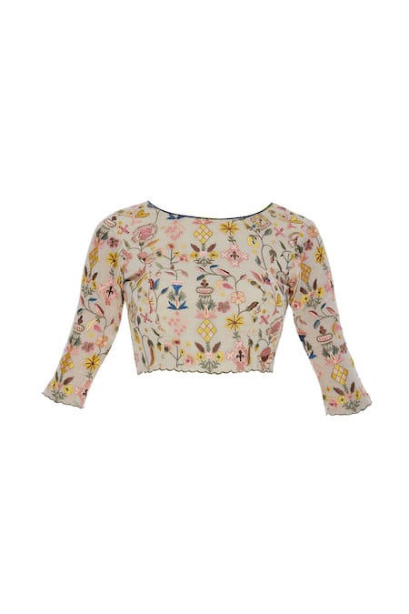 Pranay Baidya Hand Embroidered Blouse 
