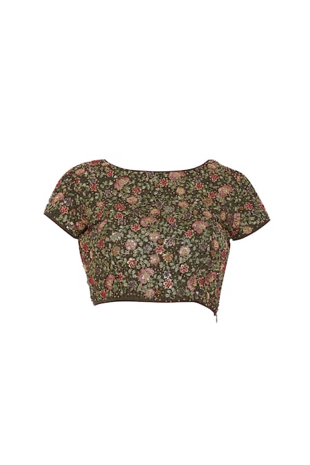 Pranay Baidya Textured & Embroidered Blouse 