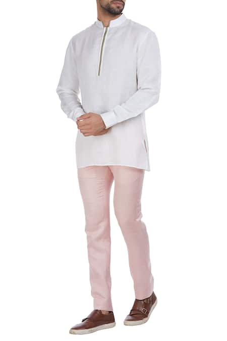 Mapxencars Linen Short Kurta 