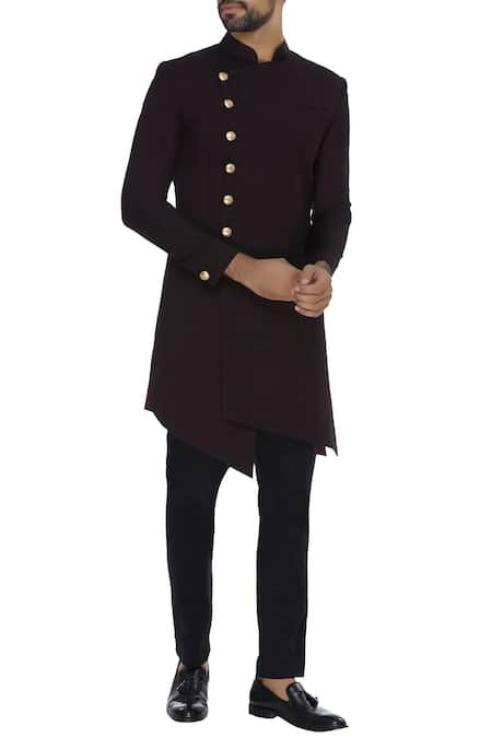 Kommal Sood Asymmetric sherwani with straight pants 