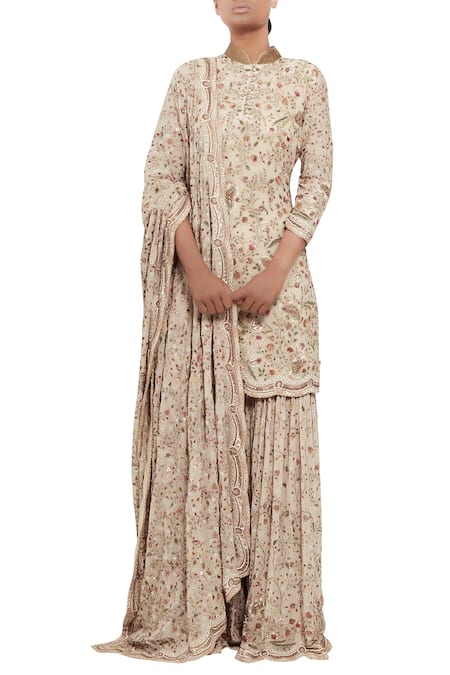 Nakul Sen Jamavar floral embroidered kurta set 