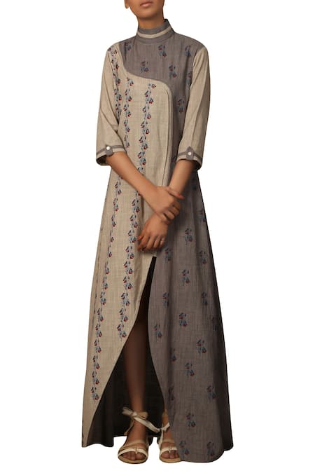 Priyam Narayan Block print maxi dress 