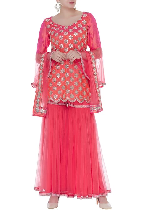 Vandana Sethi Gota embroidered kurta & gharara set 