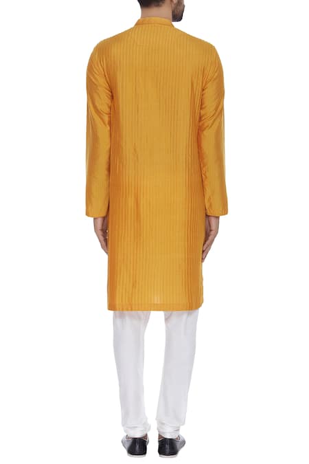 Chatenya Mittal Pintuck Cotton Silk Kurta Set For Kids