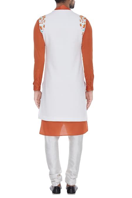 Sol By Piyush Dedhia Floral embroidered sleeveless jacket 