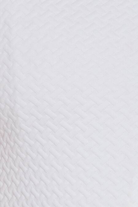 Sol By Piyush Dedhia_Off White Stretch Texture Embroidered Floral Sleeveless Jacket  _at_Aza_Fashions