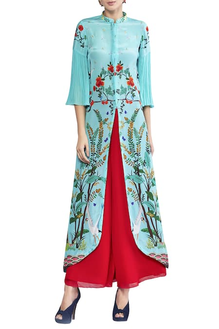 Limerick By Abirr N' Nanki Printed Tunic Palazzo Set 