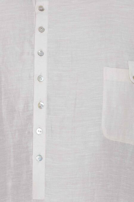 Aqube By Amber Cream Satin Linen Embroidered Floral Asymmetric Kurta at Aza Fashions Aqube By Amber_Cream Satin Linen Embroidered Floral Asymmetric Kurta_at_Aza_Fashions