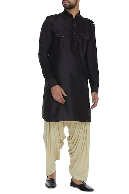 Aqube by Amber Silk Pathani Kurta 