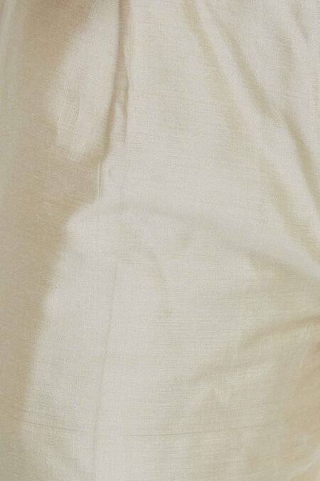 Buy_Aqube By Amber_Beige Cotton Silk Embroidered Floral Spun Trousers_Online_at_Aza_Fashions