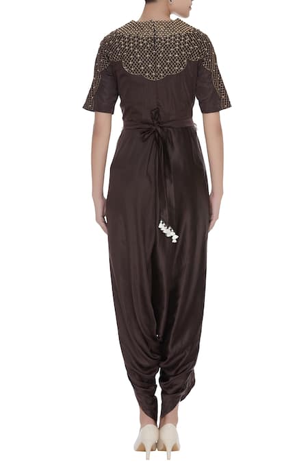 Eclat By Prerika Jalan Embroidered Overlay Jumpsuit 