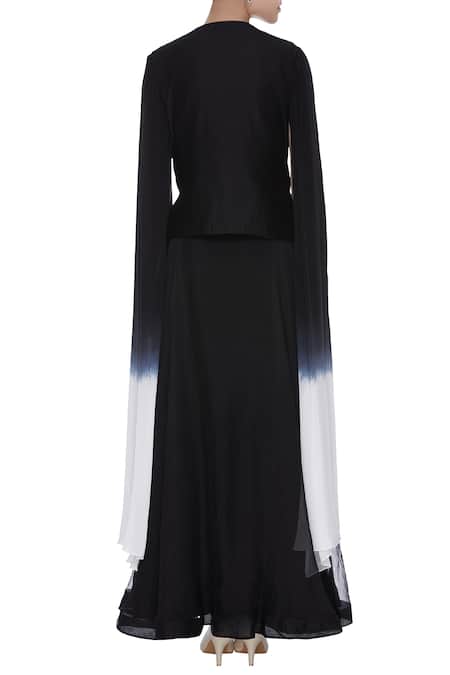 Eclat By Prerika Jalan Chanderi Silk Jacket Lehenga Set 