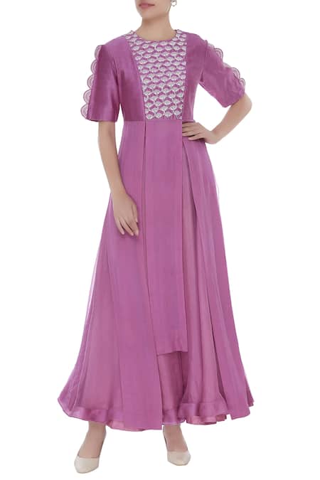 Eclat By Prerika Jalan Embroidered kurta with sharara pants 