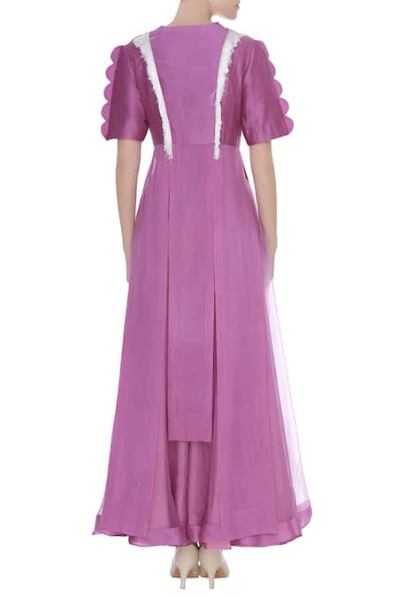 Eclat By Prerika Jalan Embroidered kurta with sharara pants 