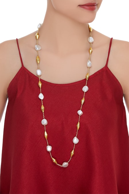 Shillpa Purii Designer Jewellery Shell pearl necklace 
