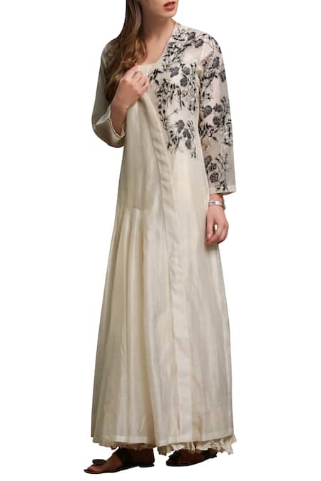 Prama By Pratima Pandey Pure handwoven chanderi dori anarkali set 