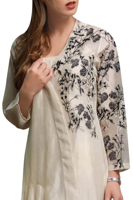 Prama By Pratima Pandey Pure handwoven chanderi dori anarkali set 