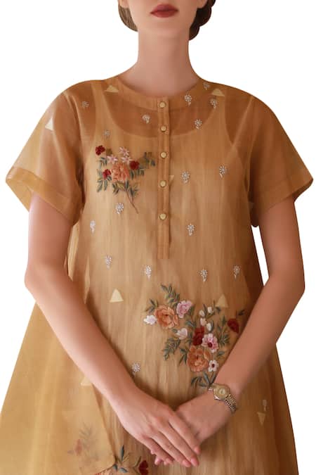 Prama By Pratima Pandey Parsi & chikankari hand embroidered tunic & anarkali 