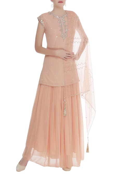 Priyanka Singh Embroidered Kurta Palazzo Set 