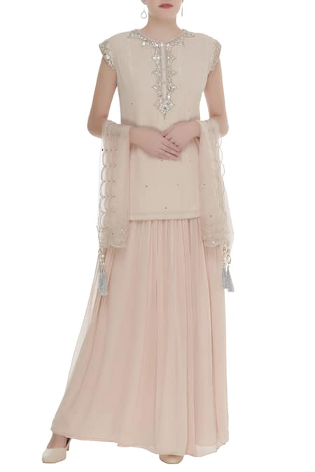 Priyanka Singh Sequin embroidered kurta with palazzo & dupatta 