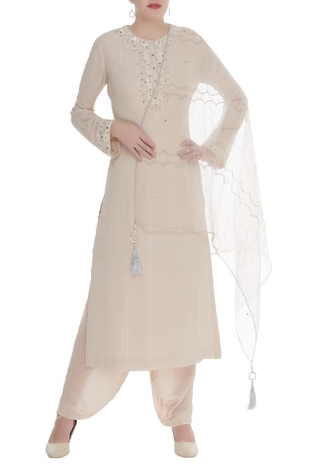 Priyanka Singh Pearl embroidered kurta set 
