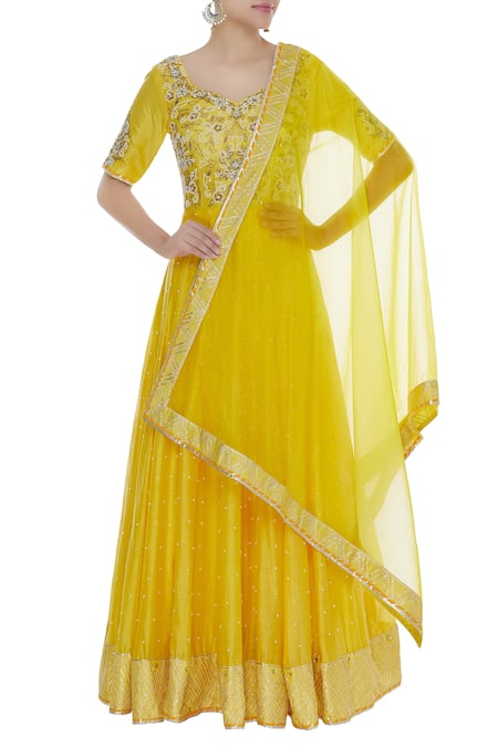 Neha Khullar Embroidered anarkali kurta with dupatta 