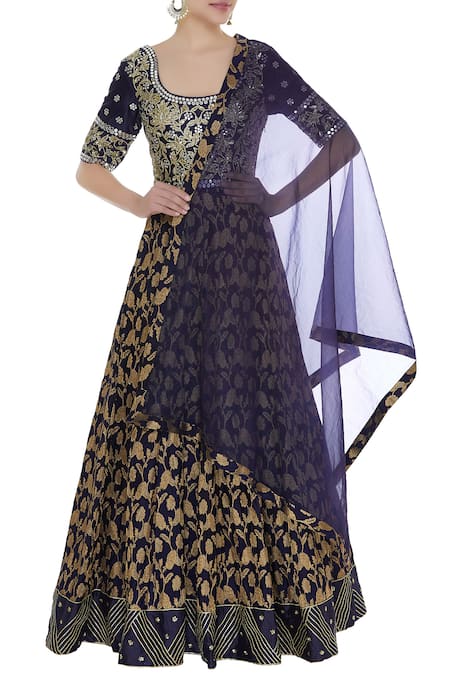 Neha Khullar Embroidered anarkali kurta with dupatta 